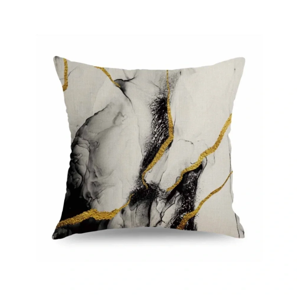 Luxury Home | Stylish Earth Tone Ombre Agate Marble Print Throw Pillow Covers